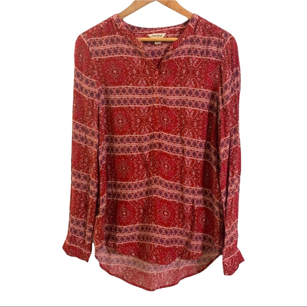 Lucky Brand Boho Inspired Blouse S